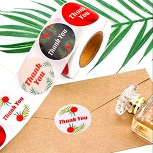 New! Christmas 🎄 Thank you stickers! 50 count! 4 different varieties 🎄